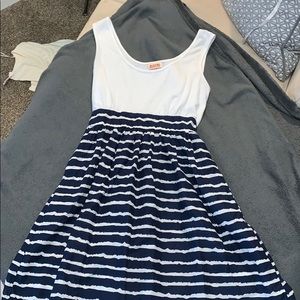 Mossimo navy blue and white summer dress